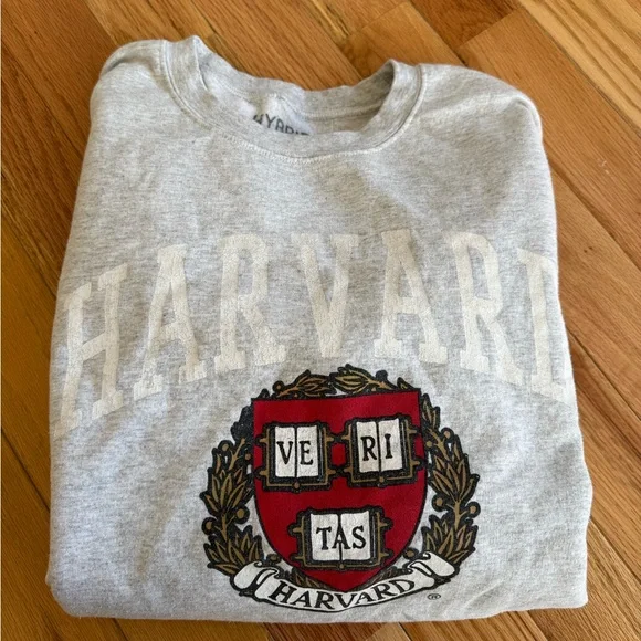 Vintage Harvard Light Gray Crewneck Sweatshirt - Picture 2 of 5